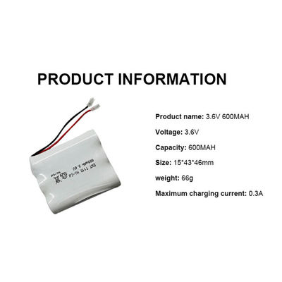 購入 再充電可能なニッケル・カドミウム電池 800mAh 3.6v 600mah Nicd電池 オンライン製造