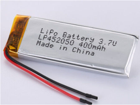 購入 シルバーフォイルと透明PVCLP452050 3.7V 400MAH 50mm レッドワイヤポリマーリチオン再充電電池サンプル受付 オンライン製造