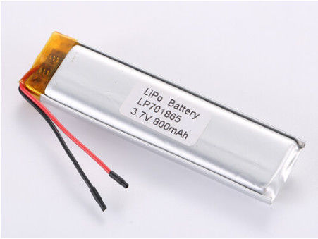 購入 JST Connector LP701865 3.7V 800MHA ROHS Certified Lithium Polymer Battery For High Performance And Efficiency online manufacture