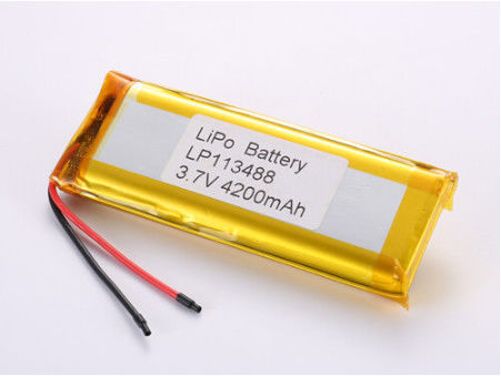 購入 LP113488 3.7V 4200 MAH リチウムイオン電池 メーカー カスタマイズされたコネクタタイプ リチウムポリマー充電電池 オンライン製造