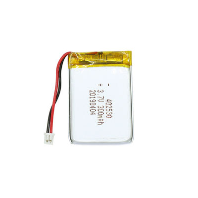 カスタマイズされたリチウムポリマーバッテリーパック 3.7v 300mah リポバッテリー 402530