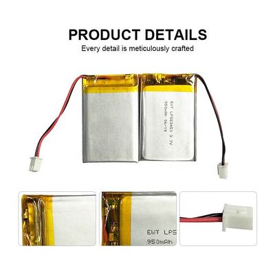 3.7v リチウムポリマーバッテリー 950mah 1000mAh リポバッテリーセル 583450 603450