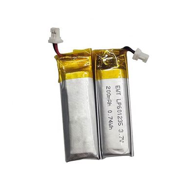 カスタムリチウムポリマーバッテリー LP601235 3.7v 250mAh リポバッテリー