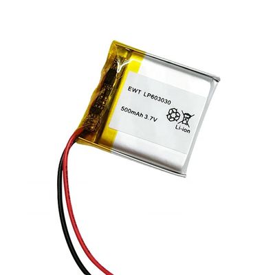 カスタマイズされたリオンポリマーバッテリー 600mAh 3.7V 500mah 再充電バッテリー