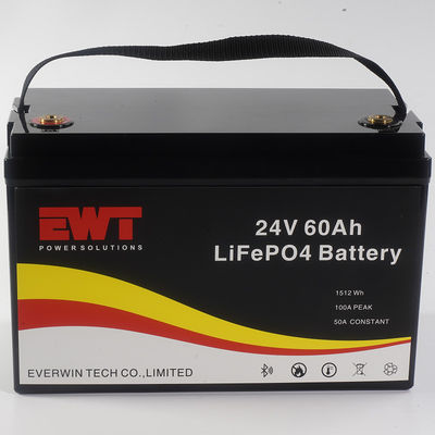 EWT LiFepo4 バッテリーパック 24V 60AH 大型液晶画面モニタリング容量