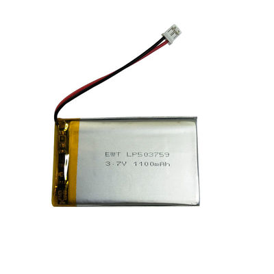 シルバーリチウムポリマー充電電池 LP503759 3.7V 1100mAh 長時間持続する性能