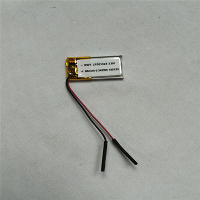 LP301324 3.8V 90mAh リチウムポリマー電池 OEM ODM サポートAグレード