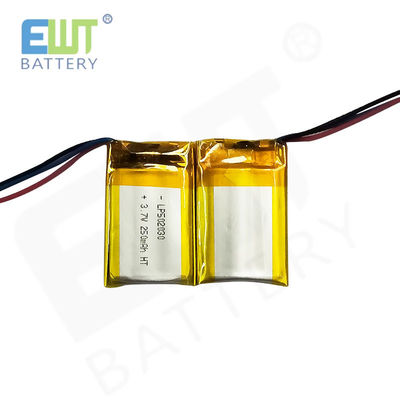 4.2V 充電切断電圧とポッチセル付きリポリバッテリー LP502030 3.7V 250mAh