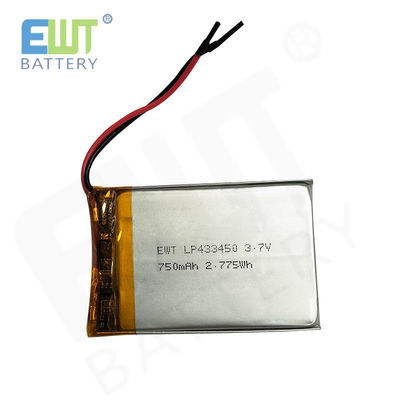 LP433450 3.7V 750mAh リポリマー電源セル 過剰放電保護