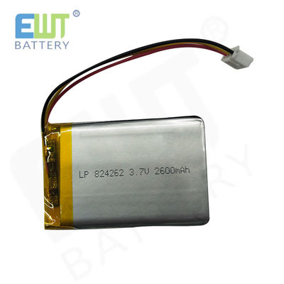 LP824262 3.7V 2600mAh 高容量LIPOパック LEDデバイス用電源