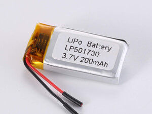 LP501730 200MAH 高エネルギー密度 リチウムポリマー充電電池 最大放電電電流 0.35A 3.7V 電圧