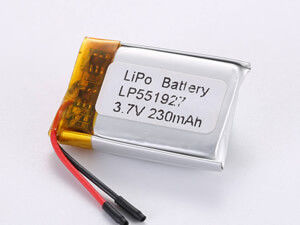 工業および商業用3.7V 230MAH 500サイクル 短回路保護付きリチウムポリマー充電電池 LP551927