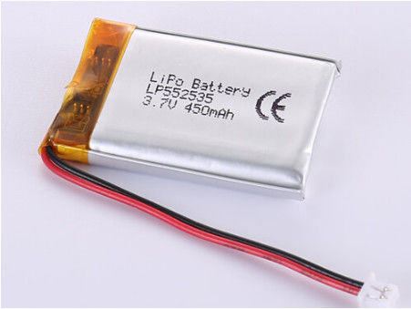 LP552535 3.7V 450MAH 低温リチウムポリマーバッテリー ROHS 認証され,産業用用途に適しています