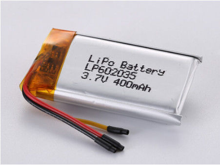 LP602035 3.7V 400MAH 低温リポ電池 リチウムコバルト酸化物 シルバーホイル 透明Pvcサンプル