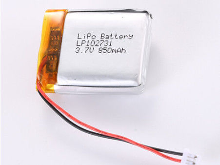 OEM/ODMサポート 3.7V 850MAH JSTコネクタ リチウムポリマーバッテリー LP102731 -20°Cから60°C 高性能