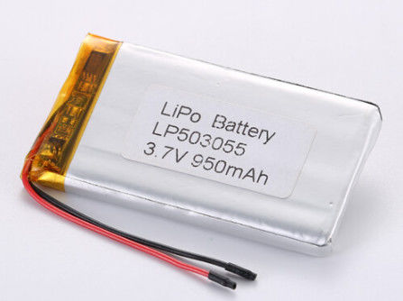 LP503055 3.7V 950MAH リチウムイオン電池 製造者 耐久性のあるリチウムポリマー充電電池 放電温度 -20°C〜60°C
