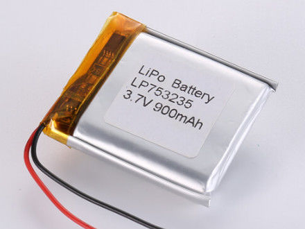 LP753235 3.7V 900MAH リチウムイオン電池 メーカー 充電可能なポリマーリチウムイオン充電可能な電池 -20°Cから60°C 需要に応じて放電温度