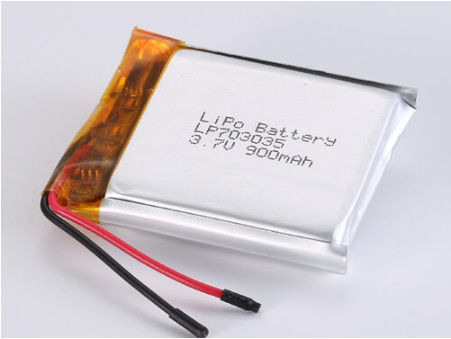 LP703035 3.7V 900MAH リチウムポリマー電池 保護回路と放電温度 -20°Cから60°C