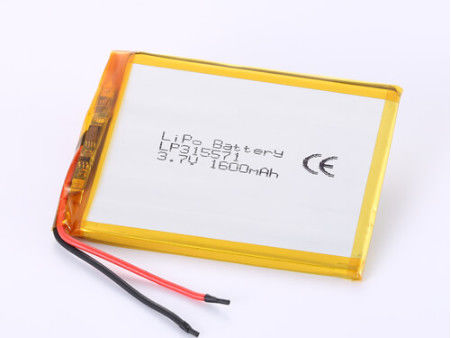 LP315571 3.7V 1600mAh リチウムイオンバッテリー 過剰放電防止と長寿