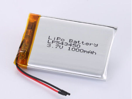 LP543450 3.7V 1000MAH リイオン電池 ボタンの適用のためのAグレード RoHS認証と1Cピーク放電率