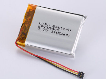LP753443 3.7V 1100MAH リチウムイオン電池 メーカー シルバー 高容量リポパック FCC 承認・認定