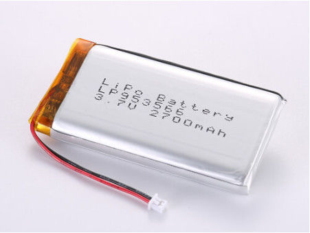 LP953566 3.7V 2700MAH リチウムポリマー充電電池 プリズマ,ポッチ,ボタンの形 Aグレード