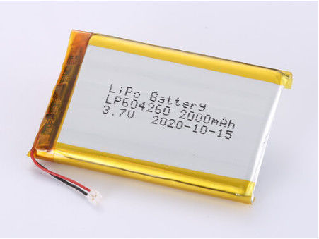 容認されるOEMリチウムポリマー電池 1 年間の保存期間とLP604260 3.7V 2000MAHリイオン電池メーカー