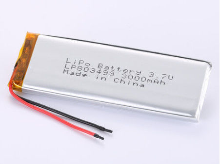 LP803493 3.7V 3000MAH リチウムイオン電池 製造者 JST/長持ち性能のためのカスタマイズされたコネクタタイプ