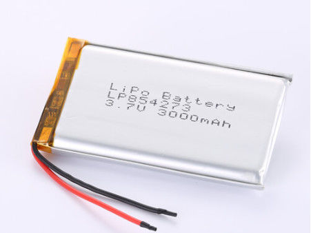LP854273 3.7V 3000MAH リチウムポリマー電池 CC/CV 充電方法 過放電保護 JST/カスタマイズされたコネクタタイプ