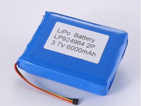 500 サイクル A グレードの3.7V 6000mAh リチウムイオン電池 リチウムポリマー電池 放電温度 -20°Cから60°C