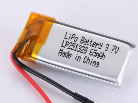 LP251328 3.7V 65MAH 短回路保護PCB安全機能とオープン電圧を持つリイオン電池メーカー